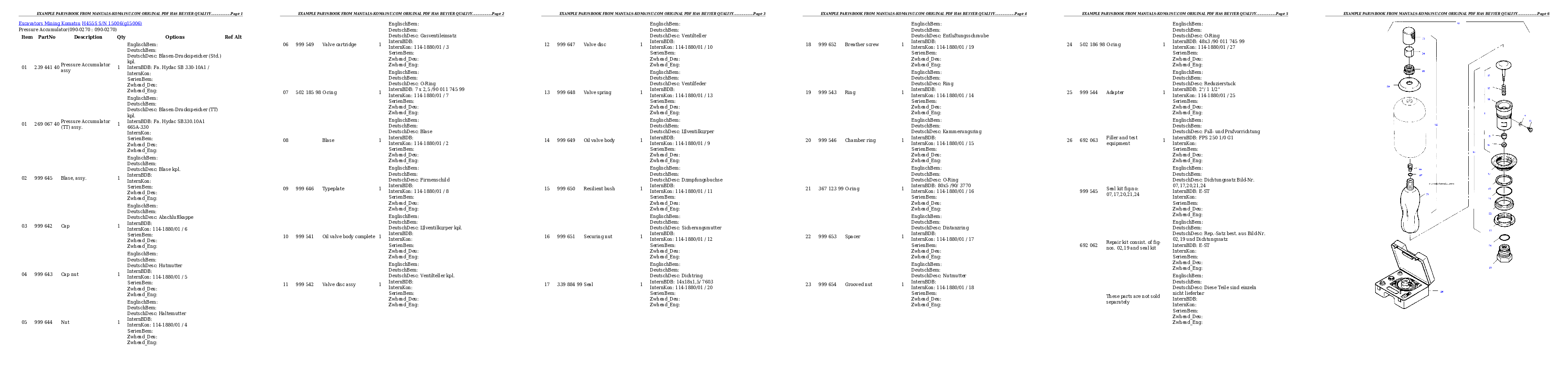 Protected: H455S S/N 15006 Partsbook