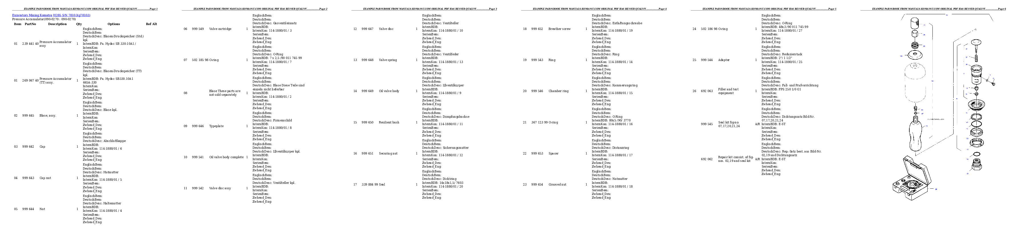 Protected: H285 S/N 78103 Partsbook