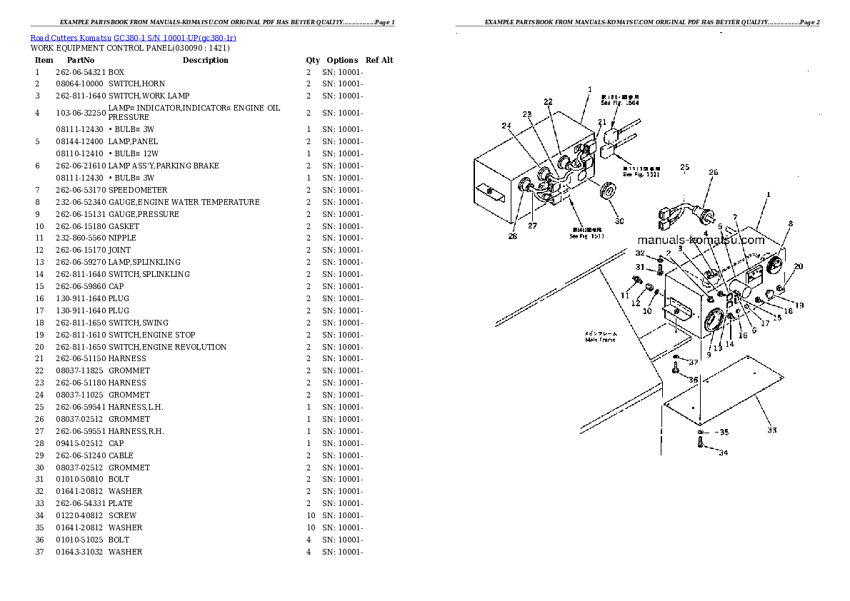 Protected: GC380-1 S/N 10001-UP Partsbook