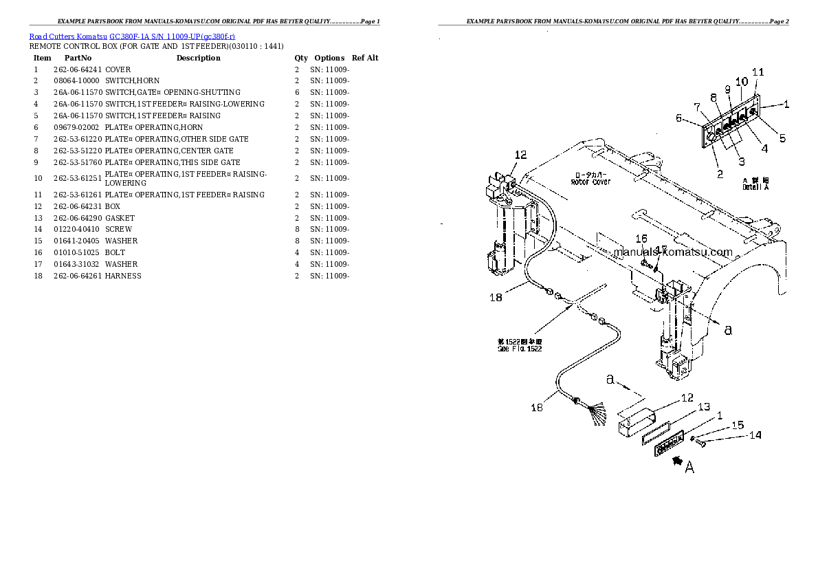 Protected: GC380F-1A S/N 11009-UP Partsbook