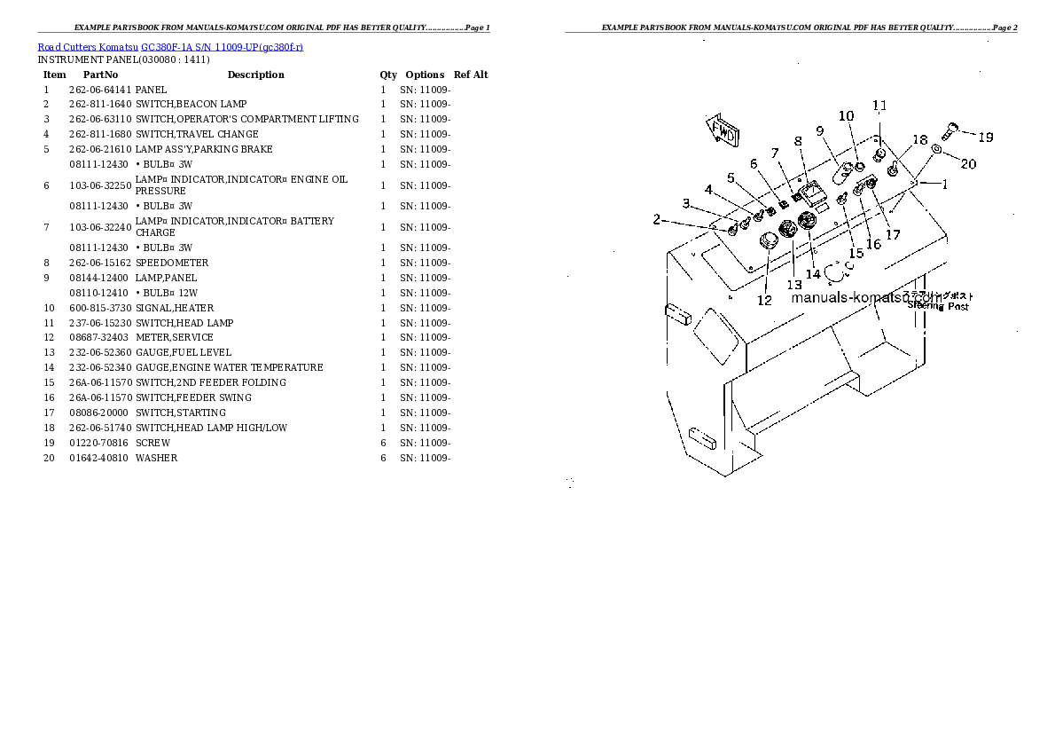 Protected: GC380F-1A S/N 11009-UP Partsbook