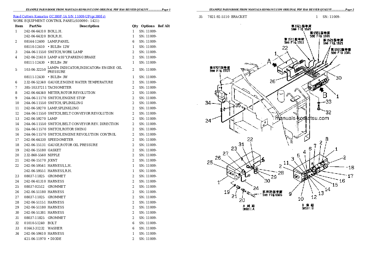 Protected: GC380F-1A S/N 11009-UP Partsbook