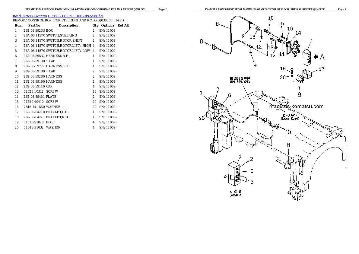 Protected: GC380F-1A S/N 11009-UP Partsbook