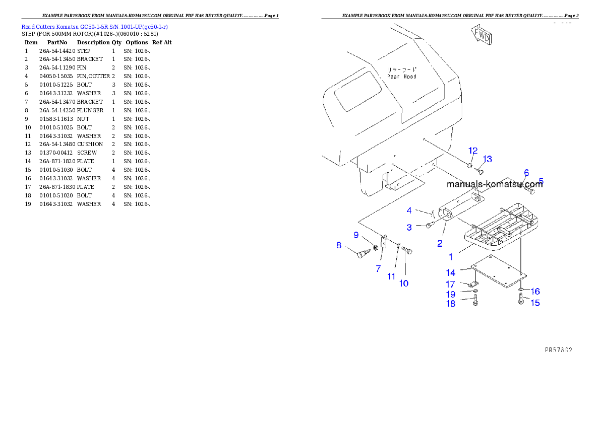 Protected: GC50-1-5R S/N 1001-UP Partsbook