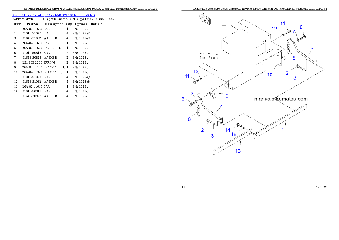 Protected: GC50-1-5R S/N 1001-UP Partsbook