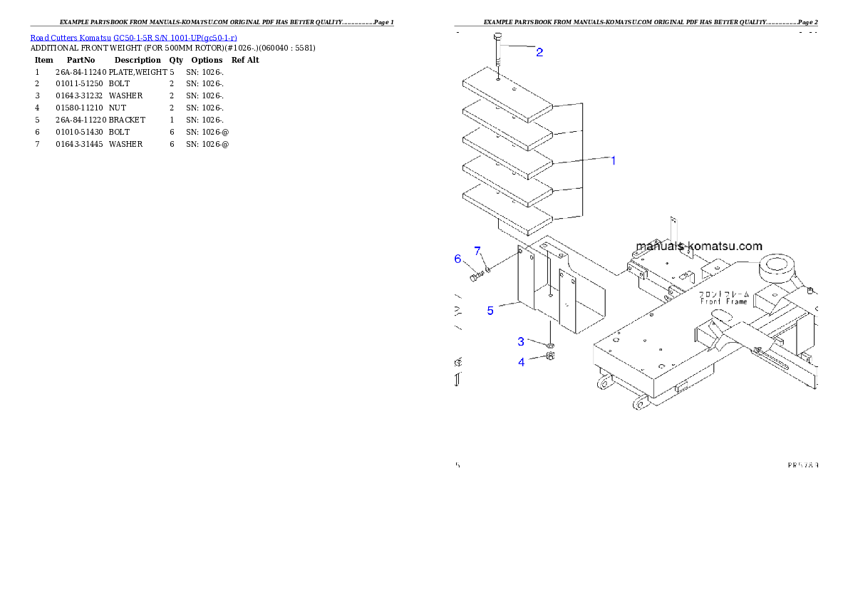 Protected: GC50-1-5R S/N 1001-UP Partsbook