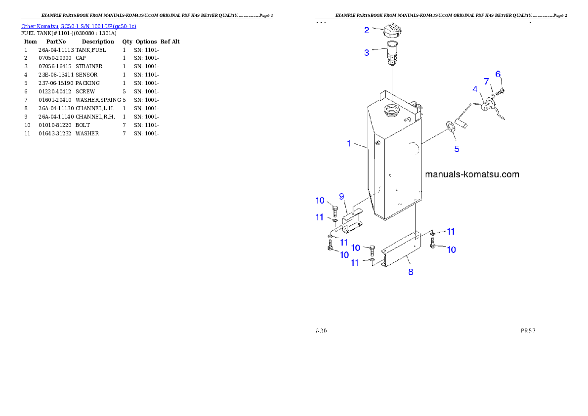 Protected: GC50-1 S/N 1001-UP Partsbook