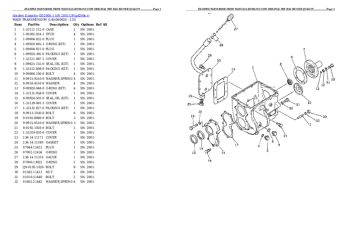 Protected: GD200A-1 S/N 2001-UP Partsbook
