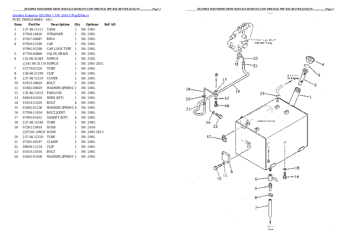 Protected: GD200A-1 S/N 2001-UP Partsbook