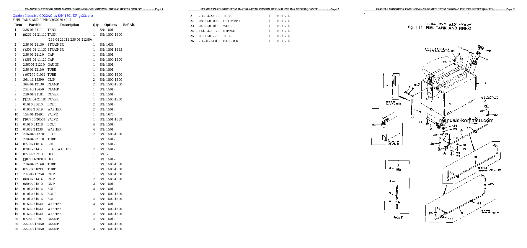 GD22AC-1A S/N 1501-UP Partsbook