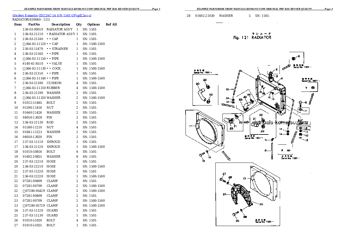 Protected: GD22AC-1A S/N 1501-UP Partsbook