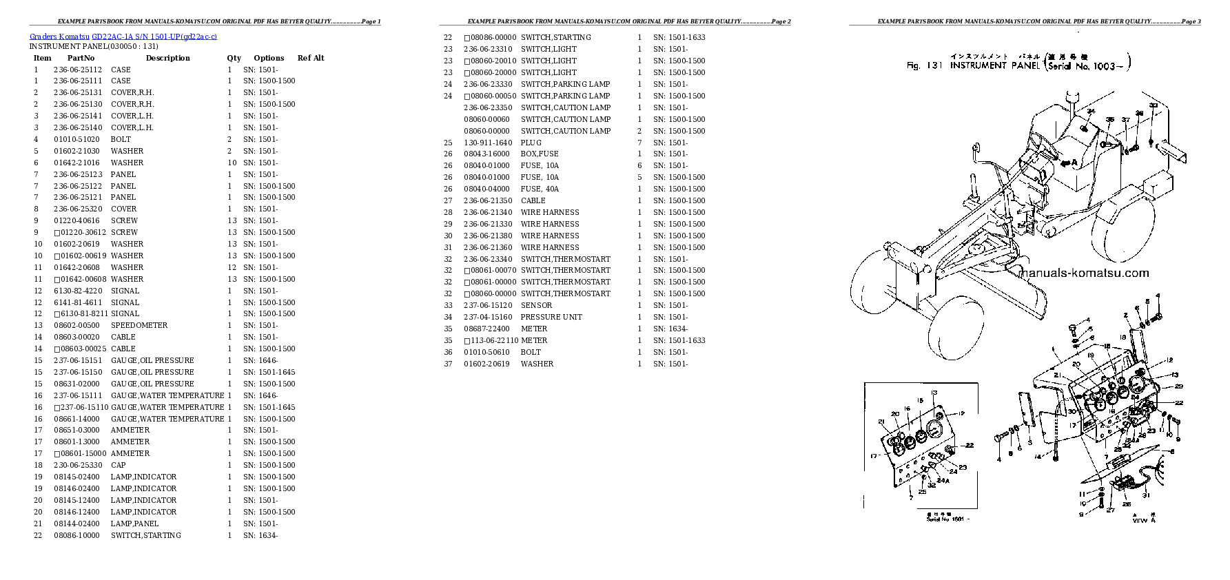 Protected: GD22AC-1A S/N 1501-UP Partsbook