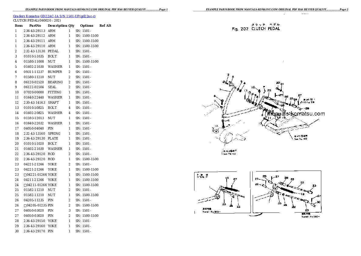 Protected: GD22AC-1A S/N 1501-UP Partsbook
