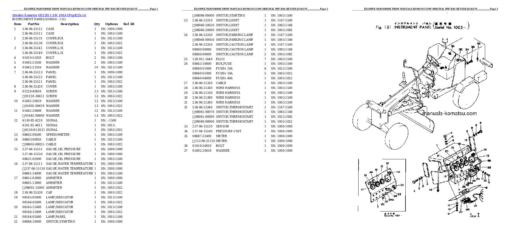 Protected: GD22H-1 S/N 1003-UP Partsbook