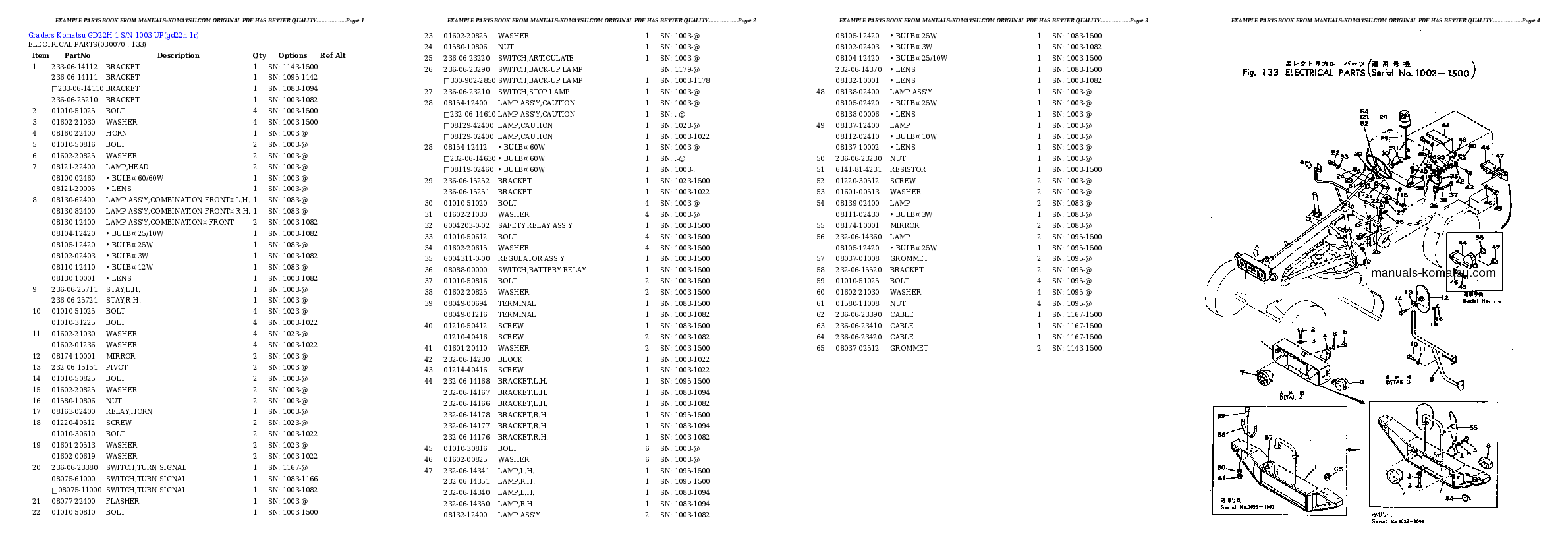 Protected: GD22H-1 S/N 1003-UP Partsbook