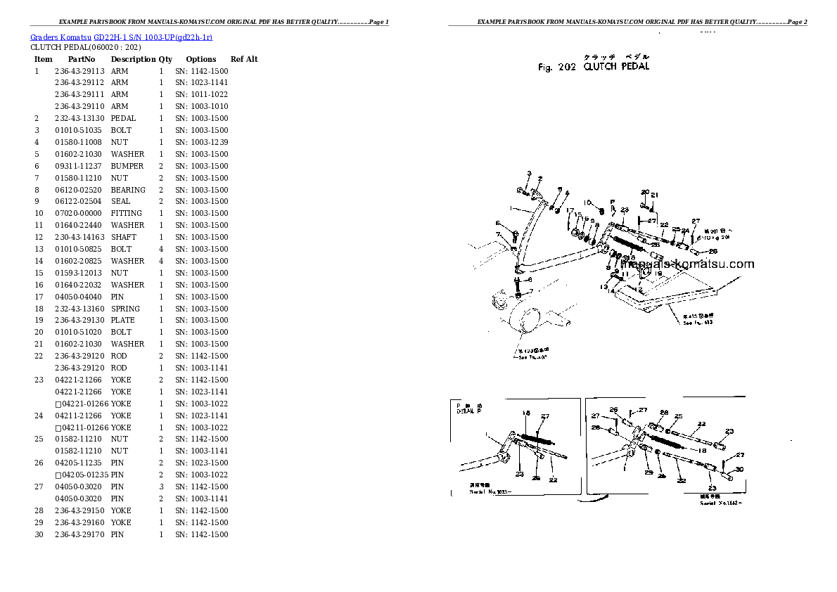 Protected: GD22H-1 S/N 1003-UP Partsbook