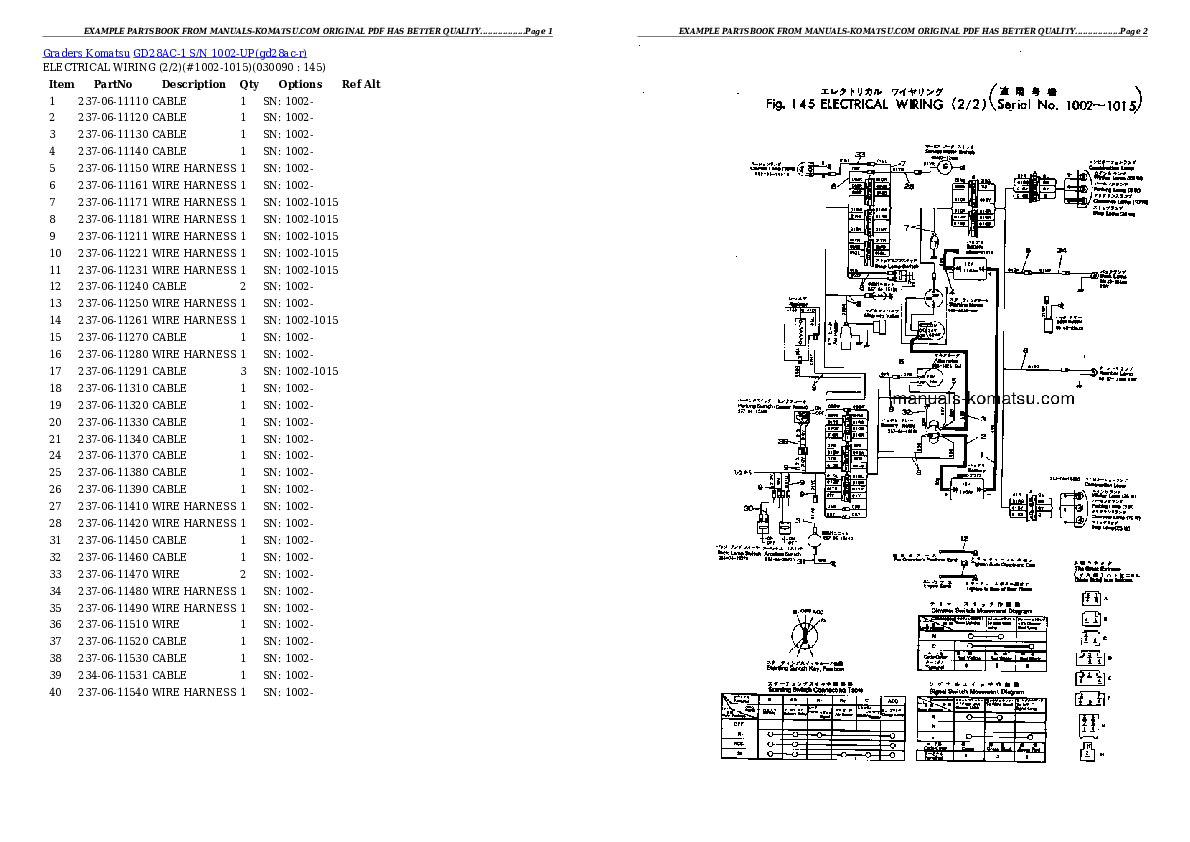 Protected: GD28AC-1 S/N 1002-UP Partsbook
