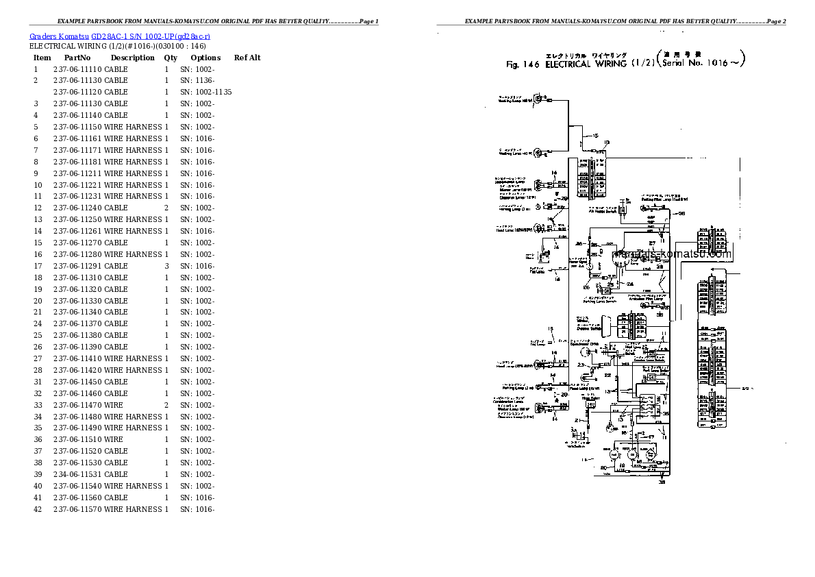 Protected: GD28AC-1 S/N 1002-UP Partsbook