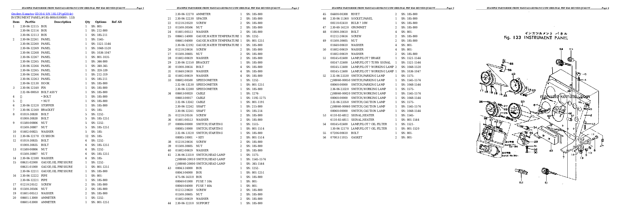 Protected: GD30-4 S/N 185-UP Partsbook