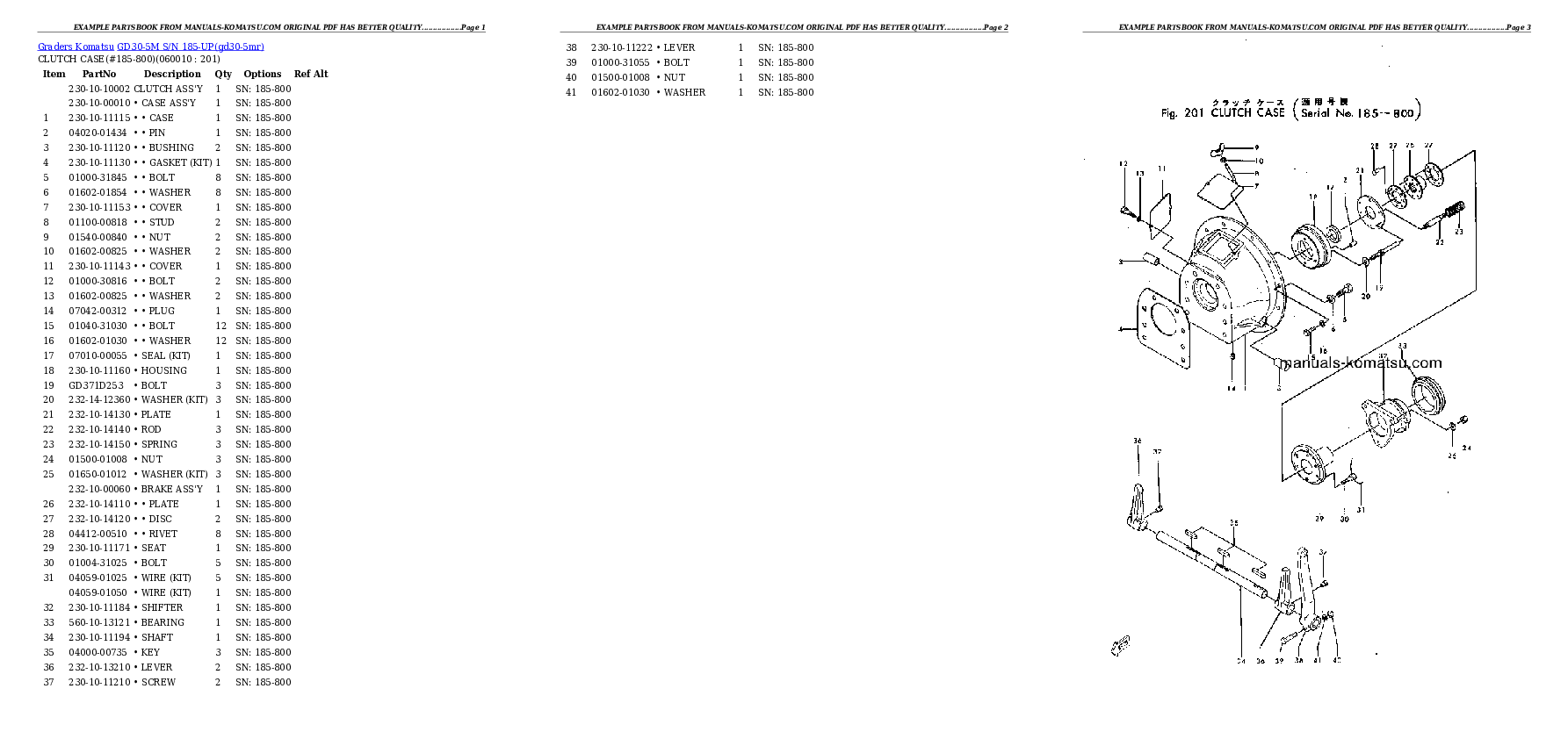 Protected: GD30-5M S/N 185-UP Partsbook