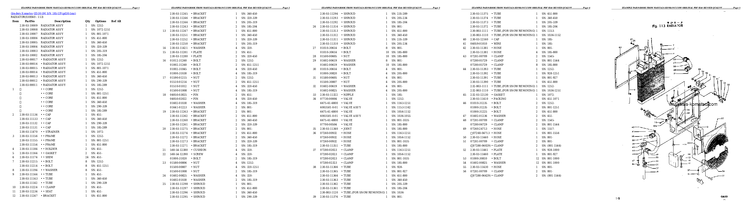 Protected: GD30-5M S/N 185-UP Partsbook