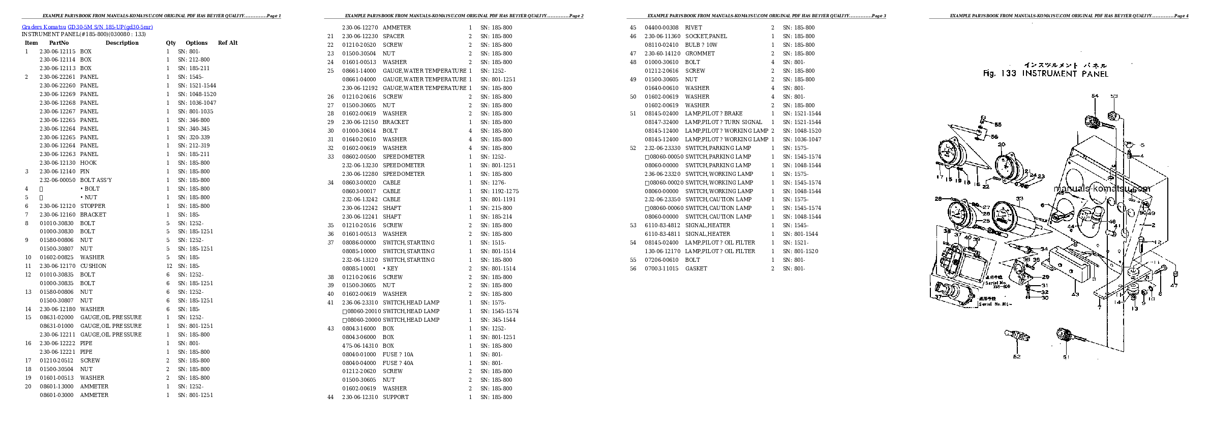 Protected: GD30-5M S/N 185-UP Partsbook