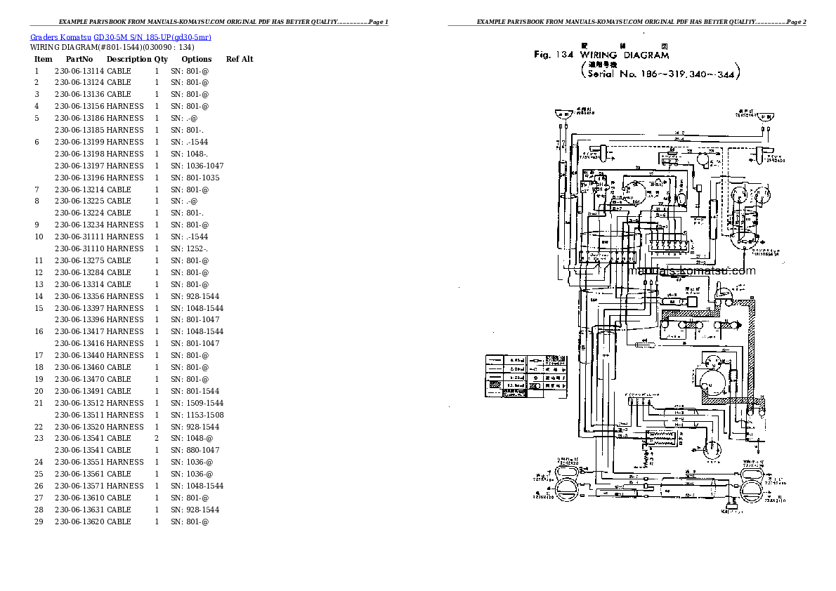 Protected: GD30-5M S/N 185-UP Partsbook