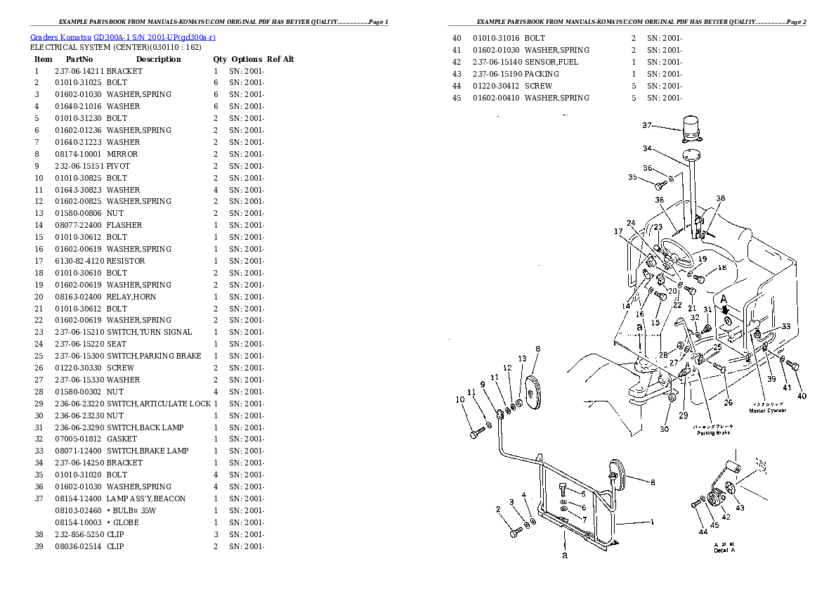 Protected: GD300A-1 S/N 2001-UP Partsbook