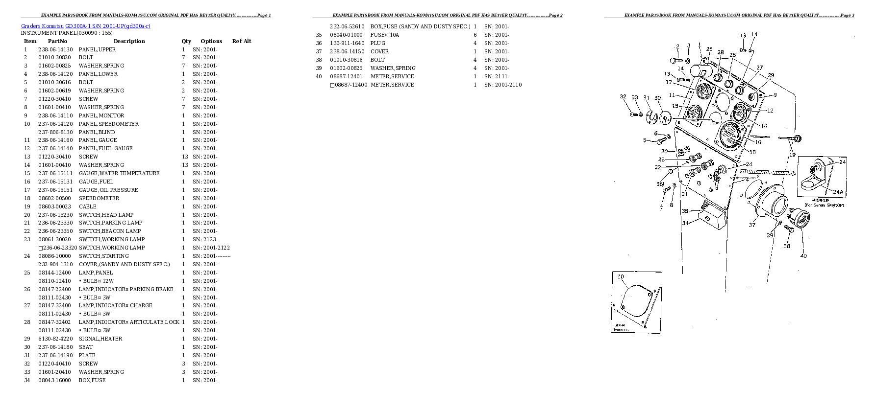 Protected: GD300A-1 S/N 2001-UP Partsbook