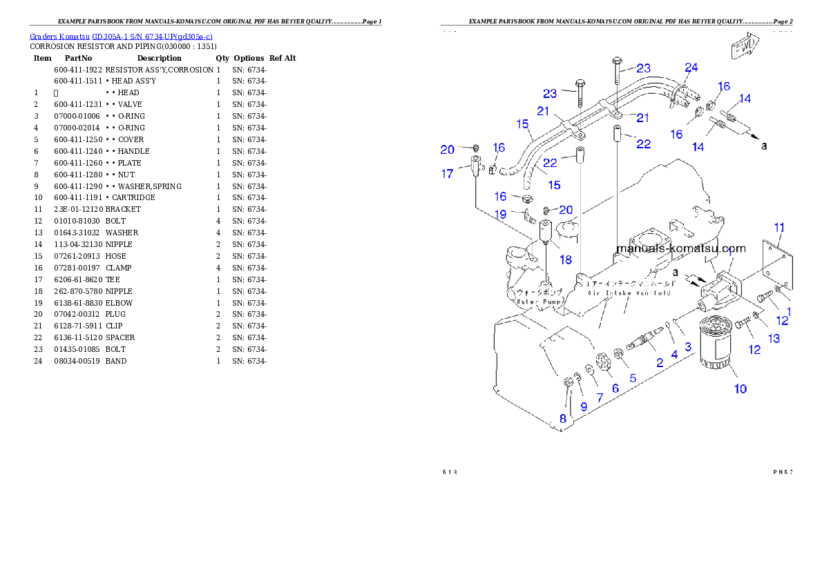 Protected: GD305A-1 S/N 6734-UP Partsbook