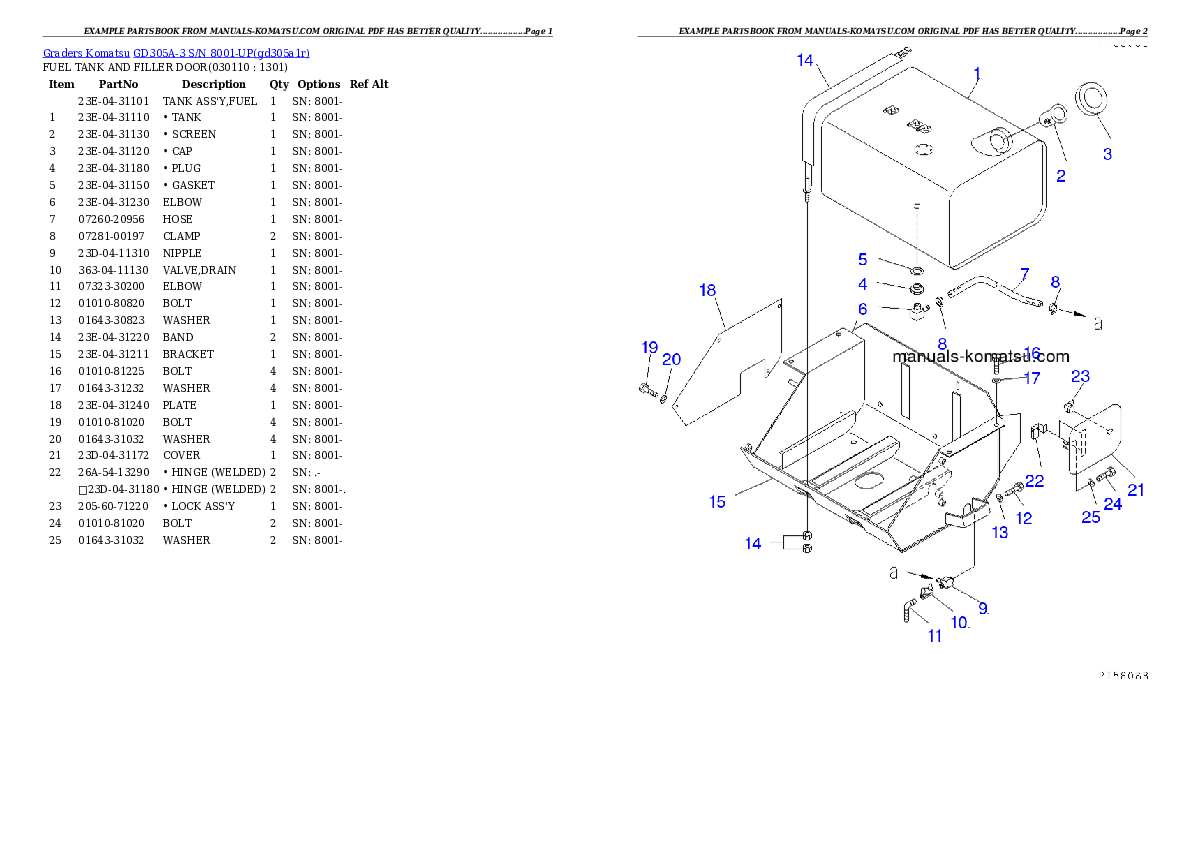 Protected: GD305A-3 S/N 8001-UP Partsbook