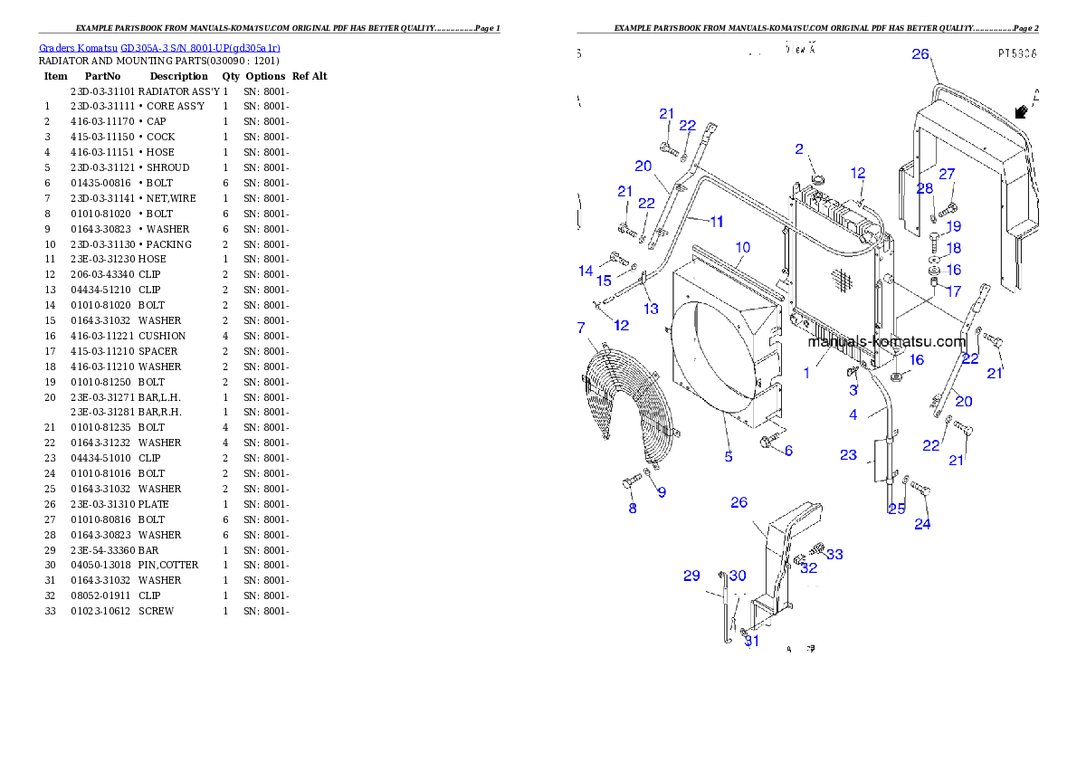 Protected: GD305A-3 S/N 8001-UP Partsbook