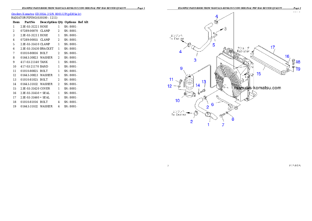 Protected: GD305A-3 S/N 8001-UP Partsbook