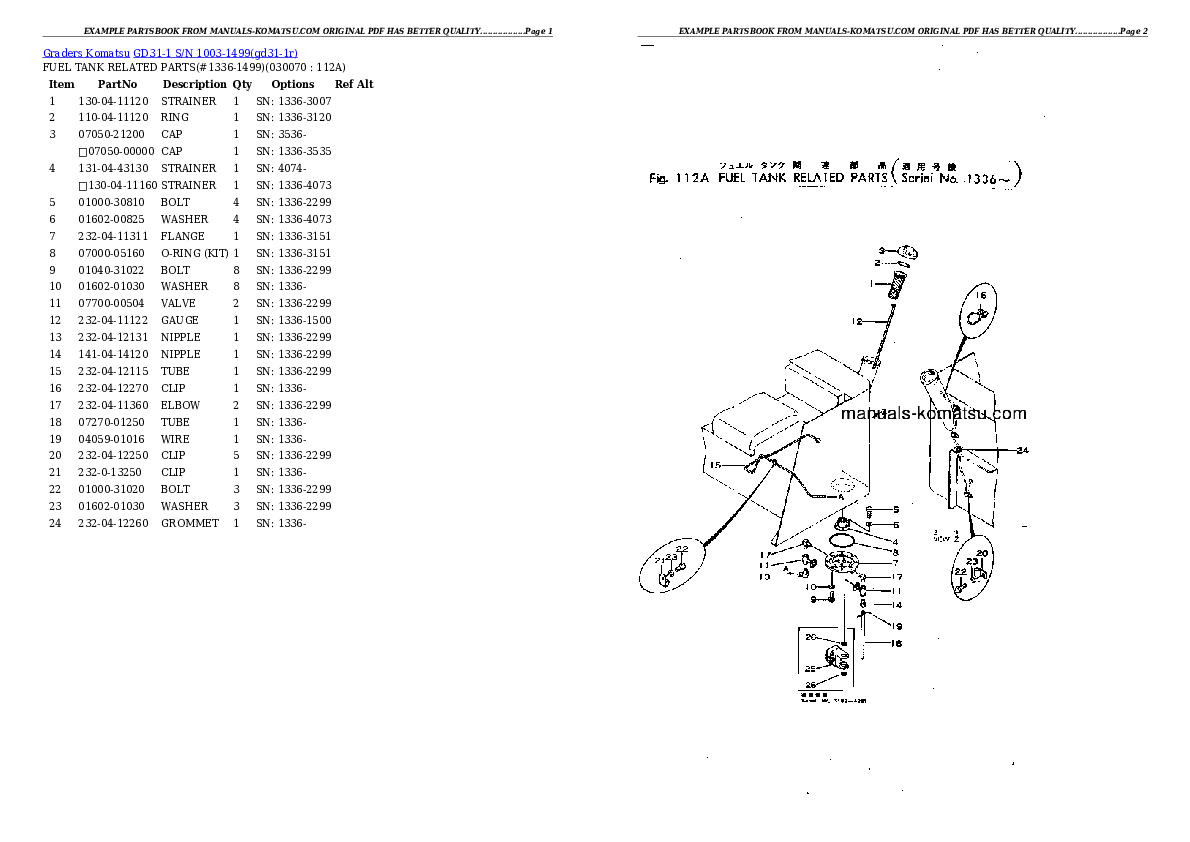 Protected: GD31-1 S/N 1003-1499 Partsbook