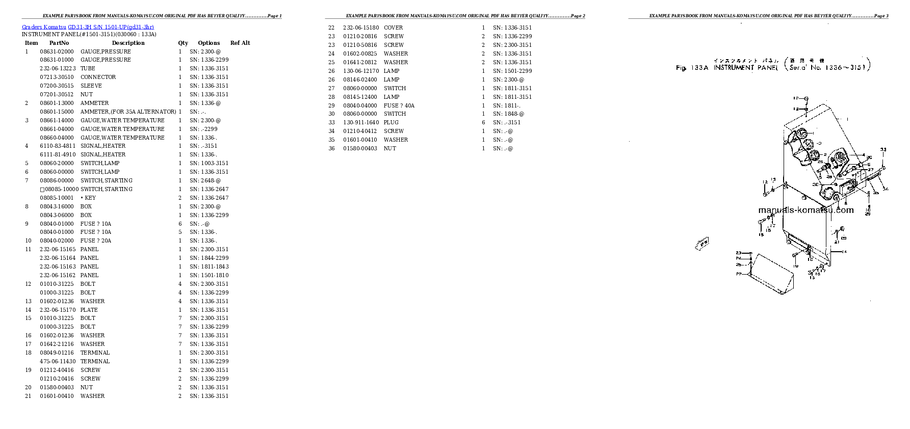 Protected: GD31-3H S/N 1501-UP Partsbook