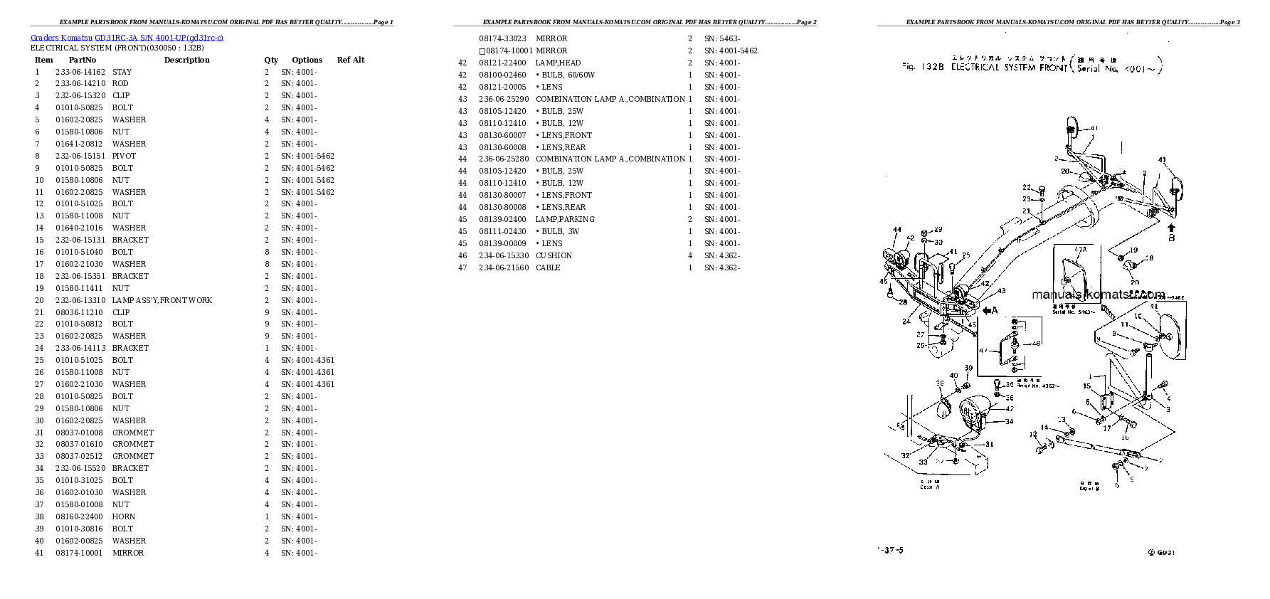 Protected: GD31RC-3A S/N 4001-UP Partsbook