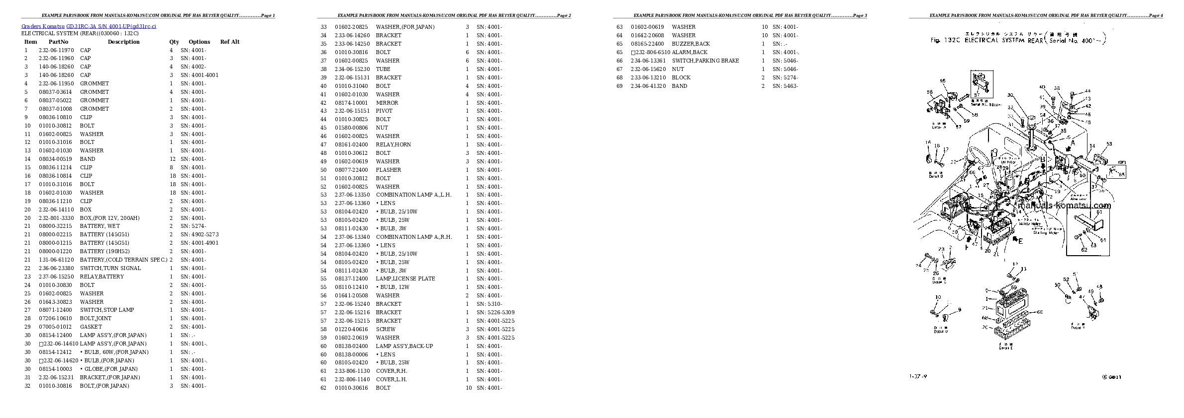 Protected: GD31RC-3A S/N 4001-UP Partsbook