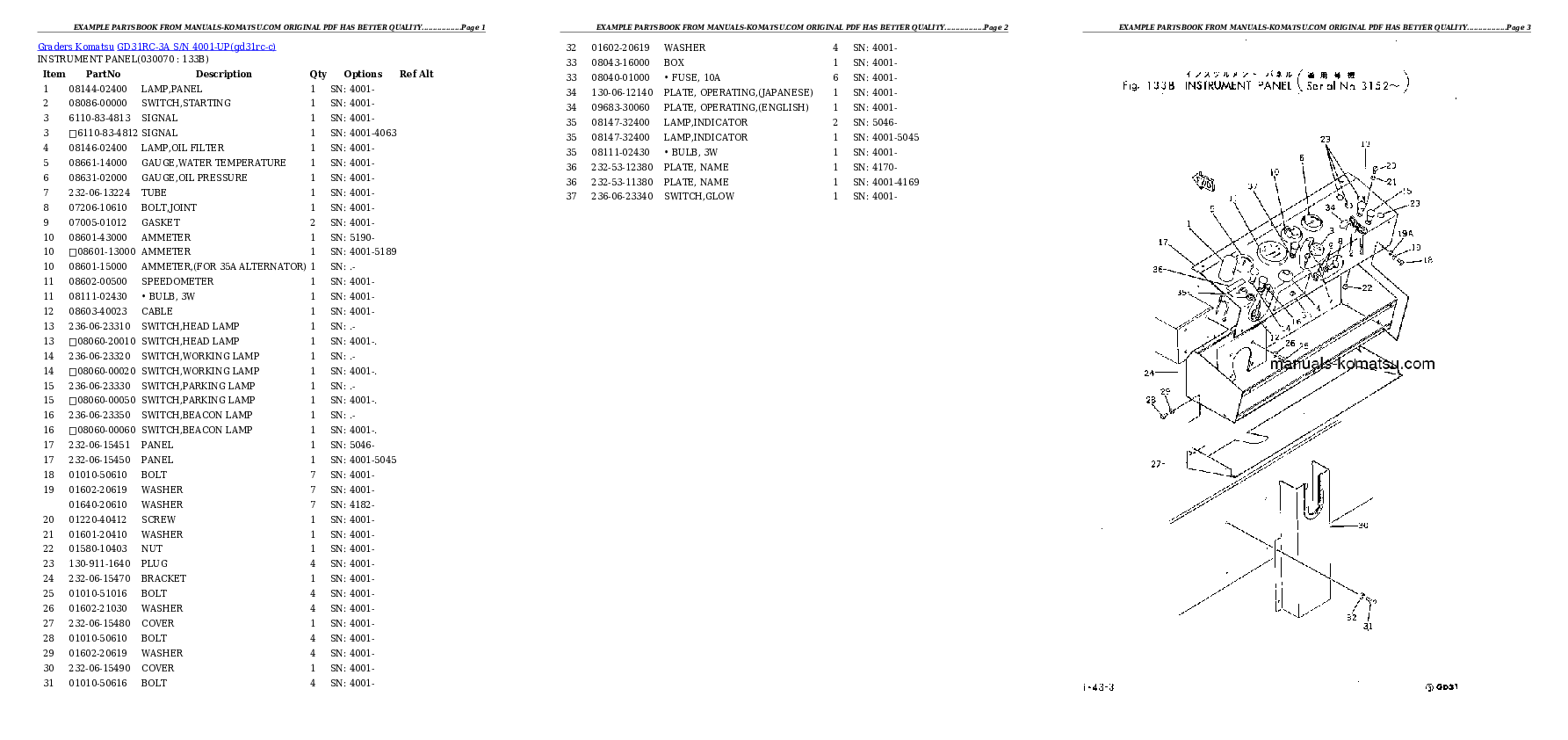 Protected: GD31RC-3A S/N 4001-UP Partsbook