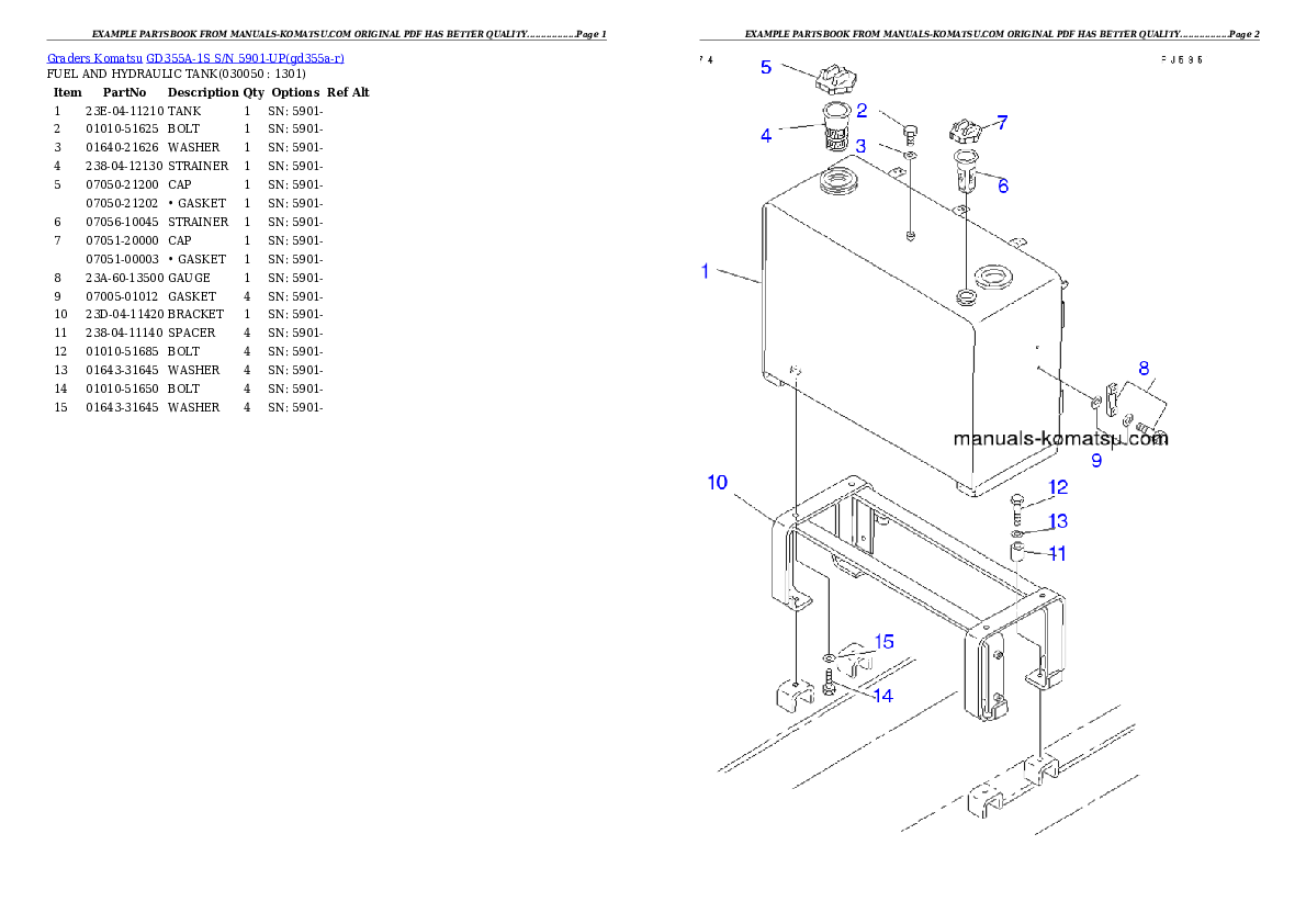 Protected: GD355A-1S S/N 5901-UP Partsbook
