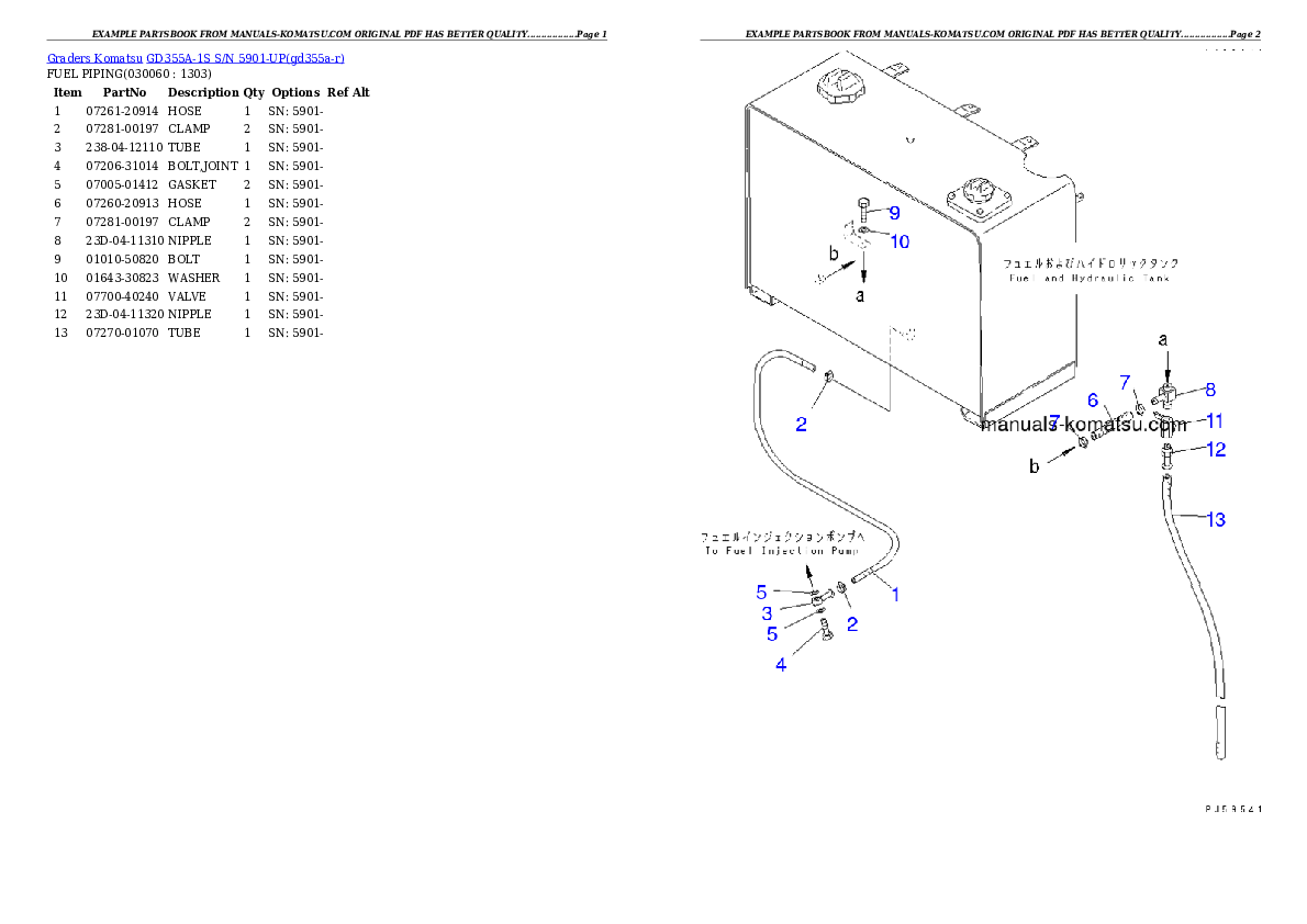 Protected: GD355A-1S S/N 5901-UP Partsbook