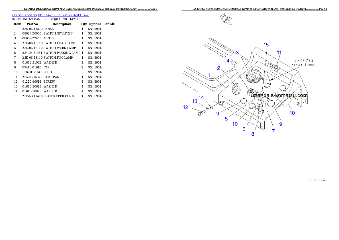 Protected: GD355A-1S S/N 5901-UP Partsbook