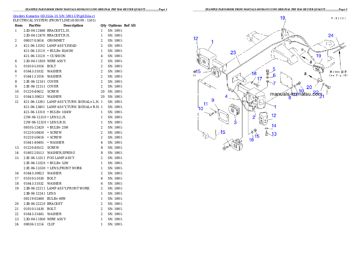 Protected: GD355A-1S S/N 5901-UP Partsbook