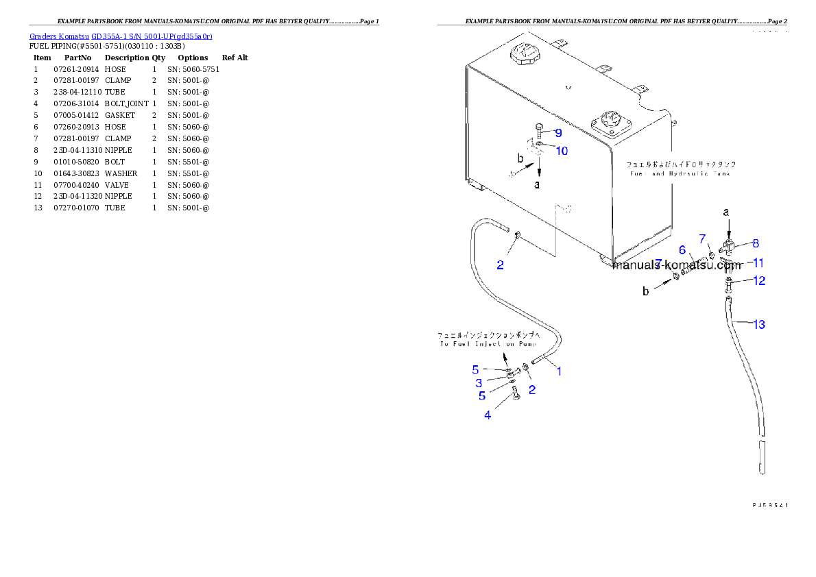 Protected: GD355A-1 S/N 5001-UP Partsbook