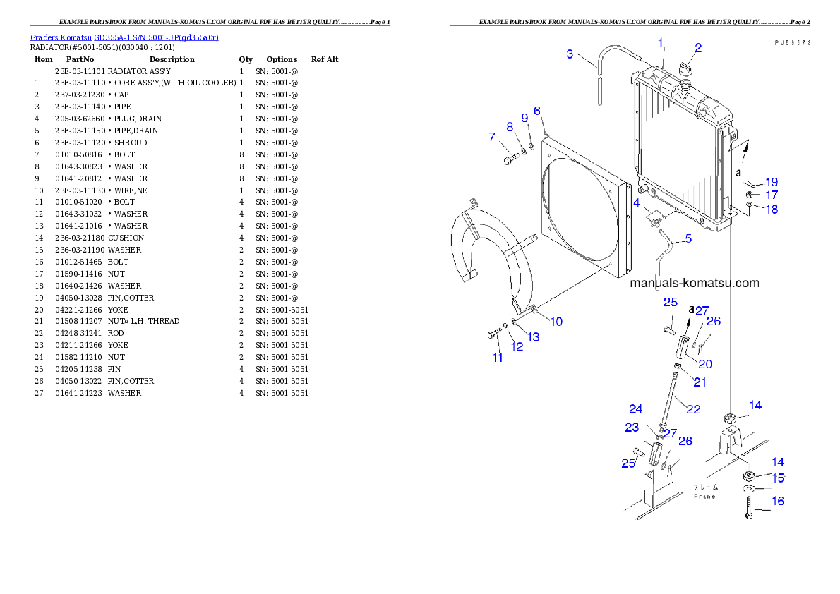 Protected: GD355A-1 S/N 5001-UP Partsbook