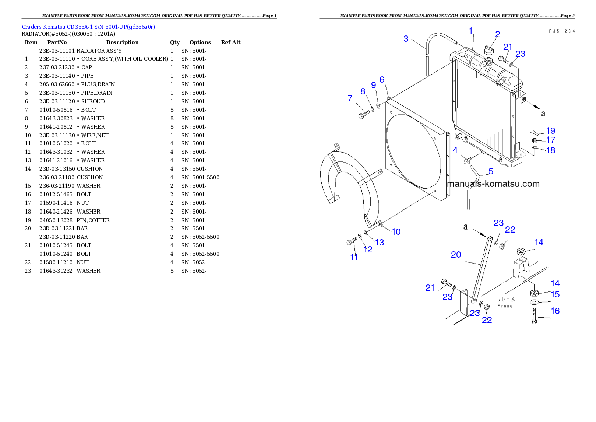 Protected: GD355A-1 S/N 5001-UP Partsbook