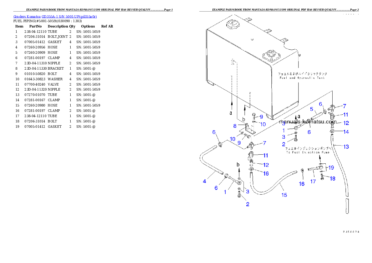 Protected: GD355A-1 S/N 5001-UP Partsbook