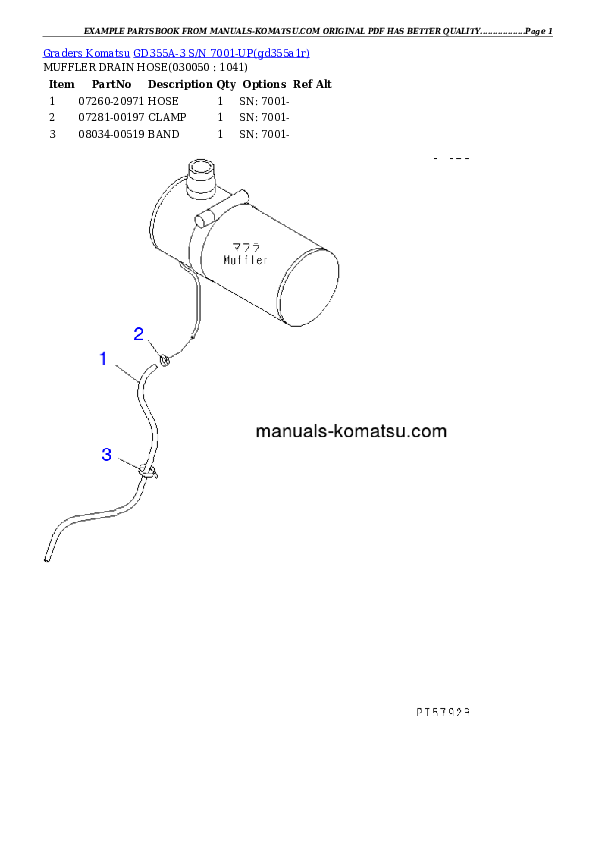 Protected: GD355A-3 S/N 7001-UP Partsbook