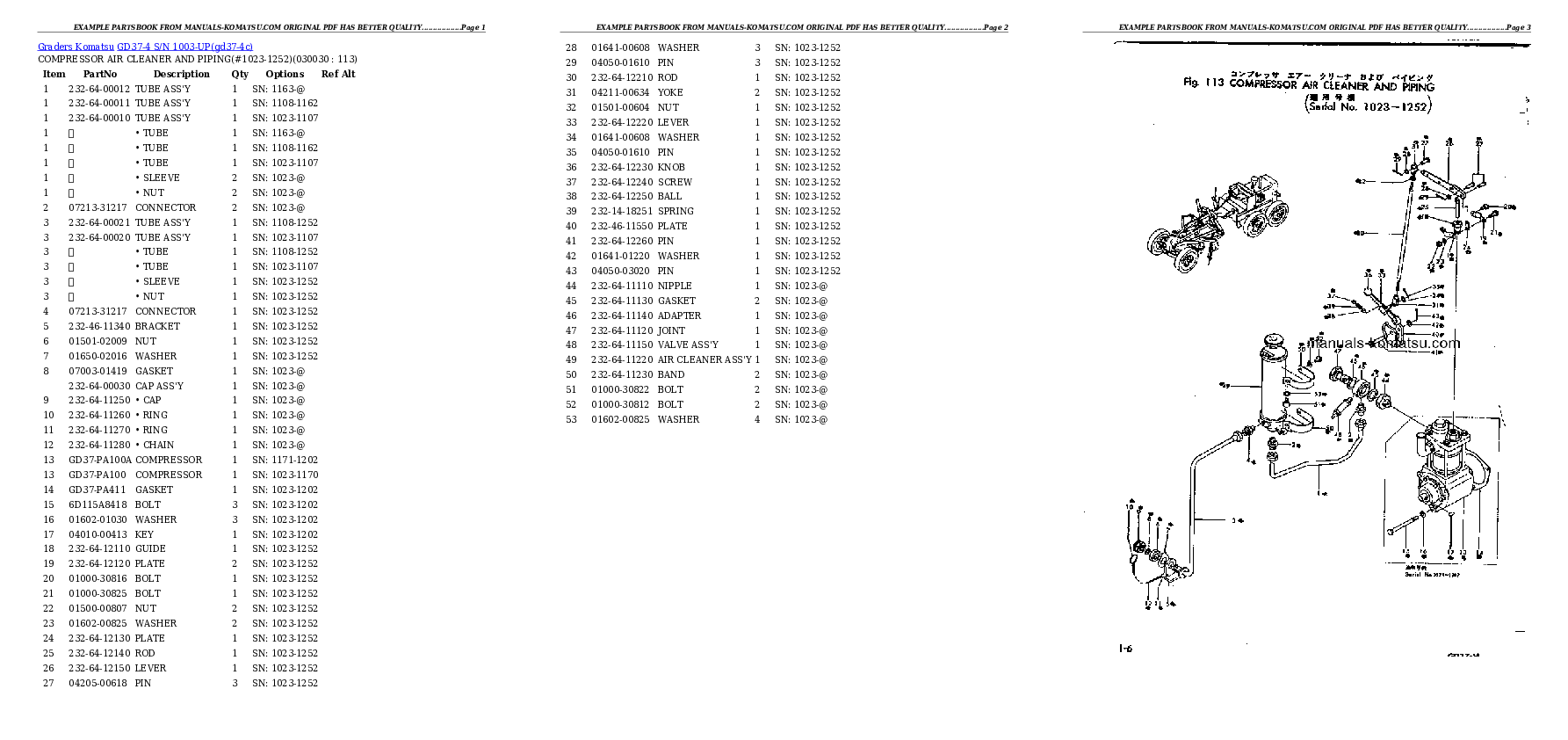 GD37-4 S/N 1003-UP Partsbook