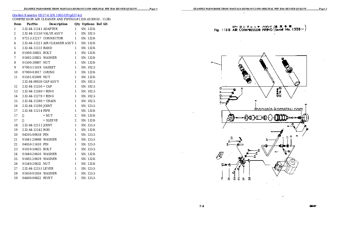 Protected: GD37-4 S/N 1003-UP Partsbook