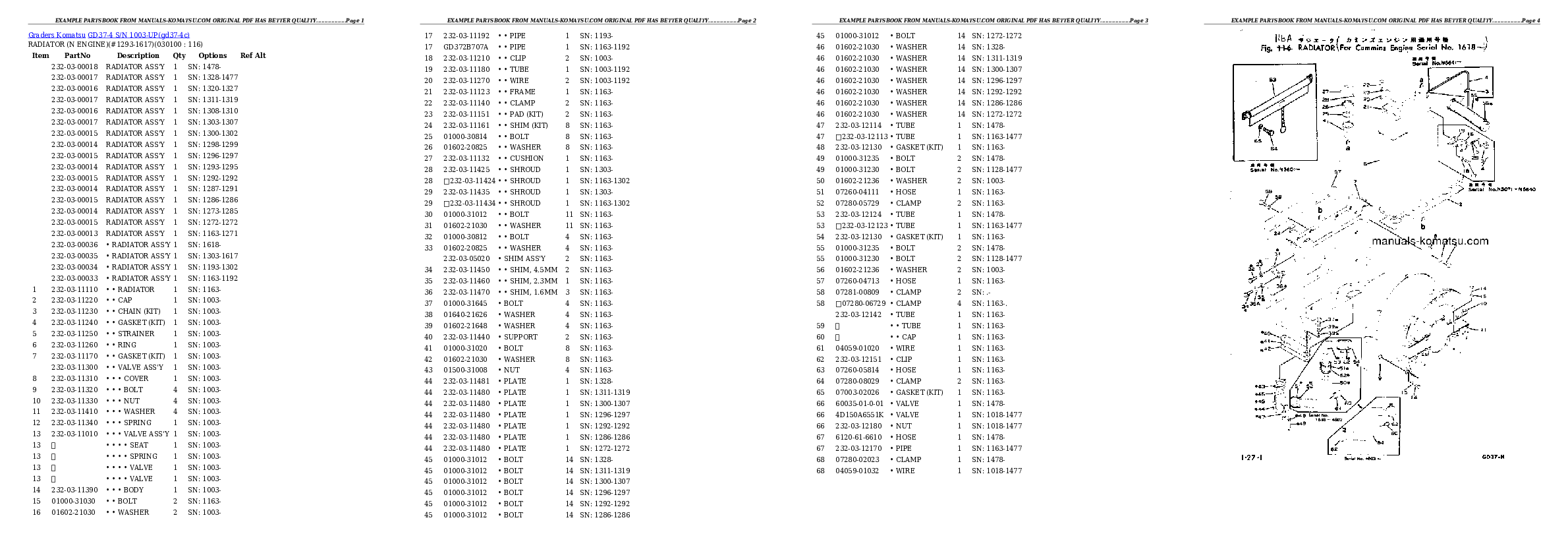 Protected: GD37-4 S/N 1003-UP Partsbook